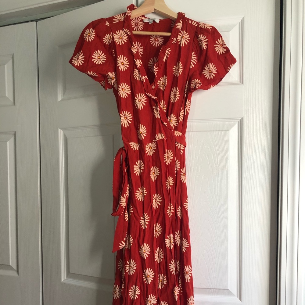 Madewell wrap midi dress